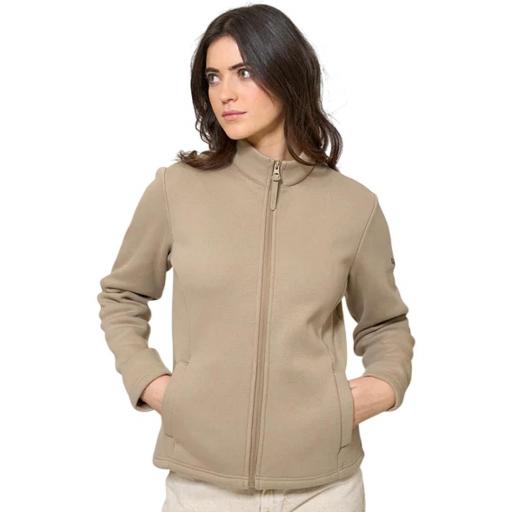 CHAQUETA MUJER BATELA COLOR PIEDRA CON ANCLA BORDADA [0]