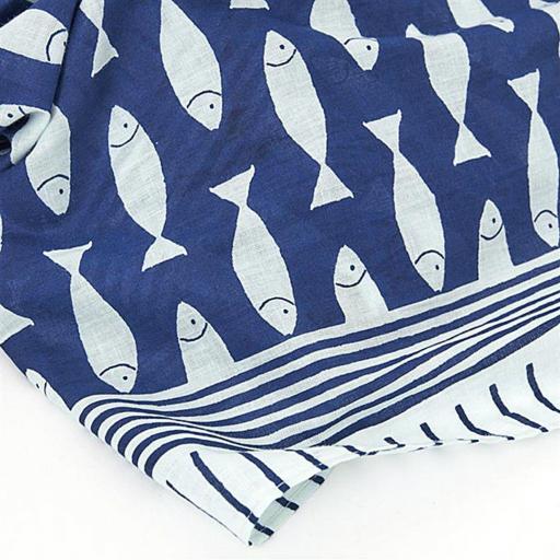 FOULARD PECES BLANCOS BATELA 80x180CM [3]