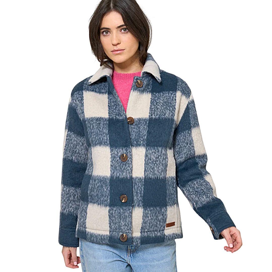 SOBRECAMISA POLAR DE CUADROS MUJER BATELA