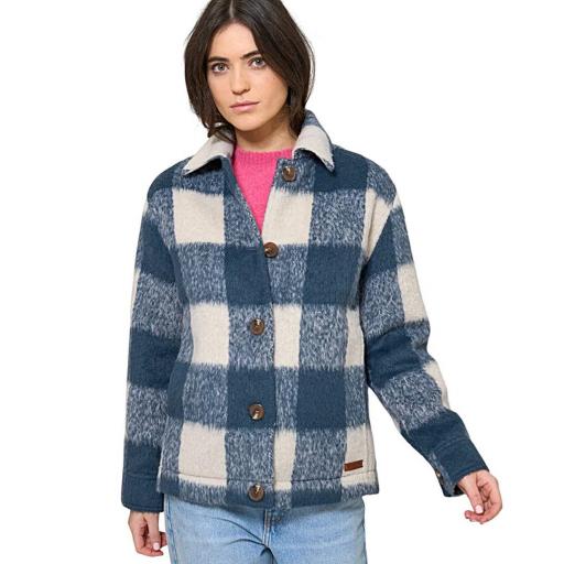 SOBRECAMISA POLAR DE CUADROS MUJER BATELA [0]