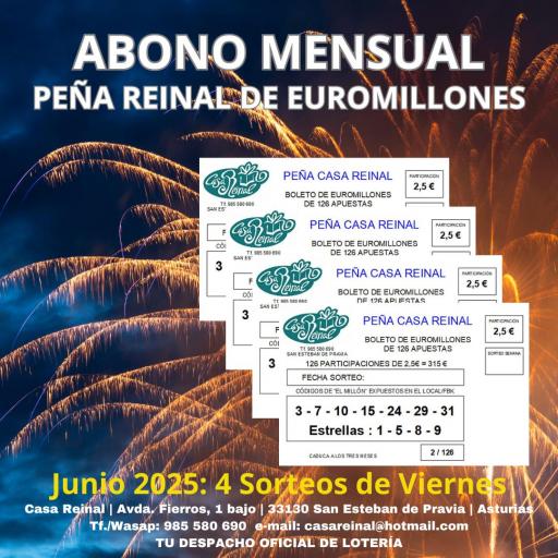 ABONO "PEÑA EUROMILLON" JUNIO´25