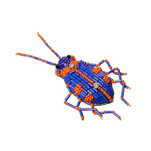 BROCHE INSECTO BORDADO A MANO CON CUENTAS DE COLORES [2]