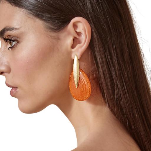 PENDIENTES LÁGRIMA AMARMOLADA
