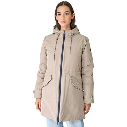 ABRIGO IMPERMEABLE MUJER CON CINTURA AJUSTABLE BATELA [0]