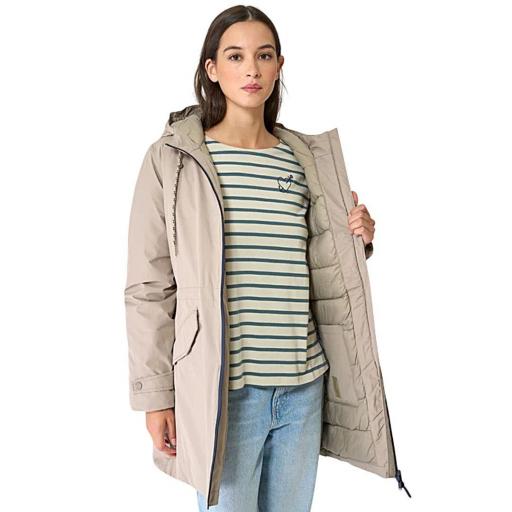 ABRIGO IMPERMEABLE MUJER CON CINTURA AJUSTABLE BATELA [1]