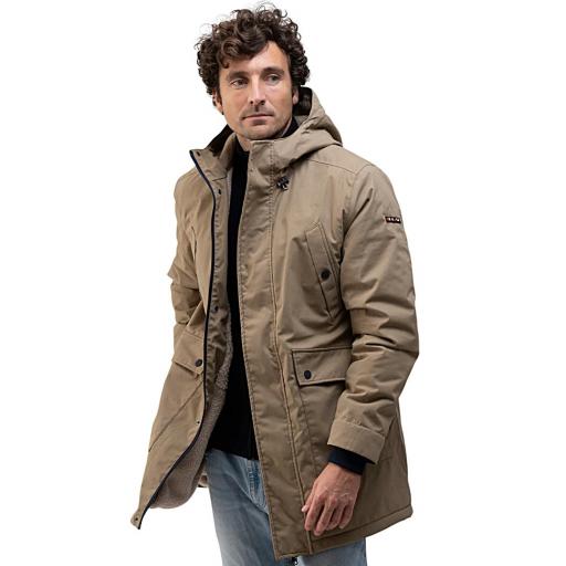 ABRIGO HOMBRE IMPERMEABLE CON BORREGUITO BATELA