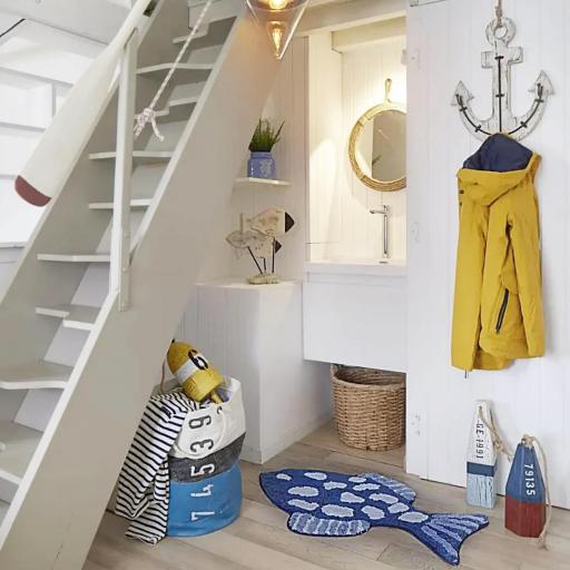 ALFOMBRA EN FORMA DE PEZ DE ALGODÓN 100% BATELA *