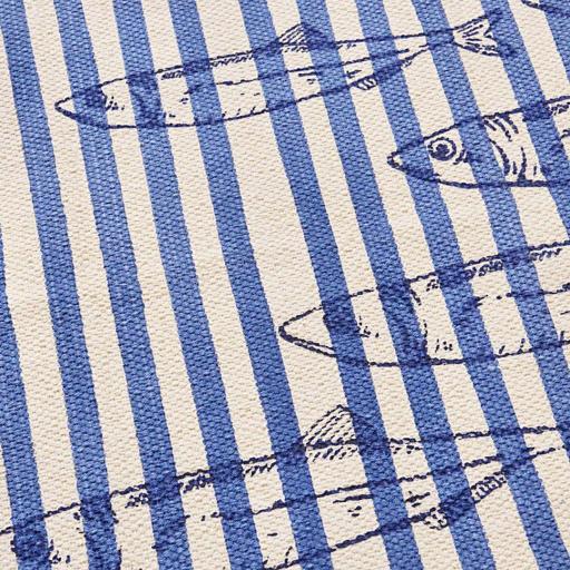 ALFOMBRA DE ALGODÓN RAYAS Y PECES BATELA 60×110 CM [1]