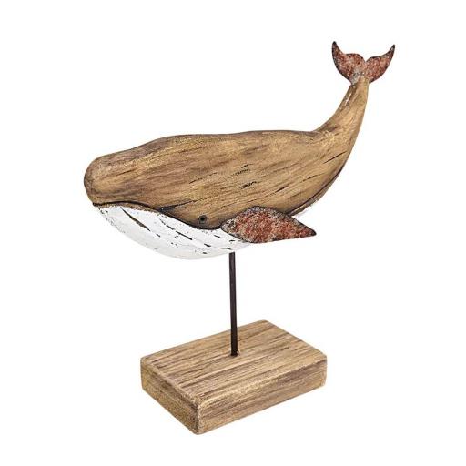 BALLENA DECORATIVA DE MADERA CON BASE BATELA [0]