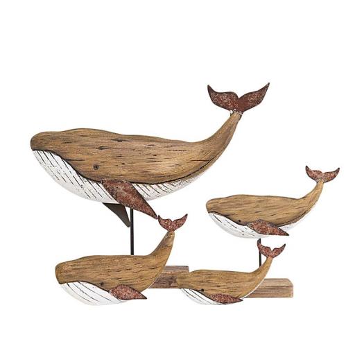 BALLENA DECORATIVA DE MADERA PEQUEÑA BATELA [1]