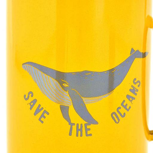 TAZA ALTA METAL ESMALTADO BALLENA BATELA [1]