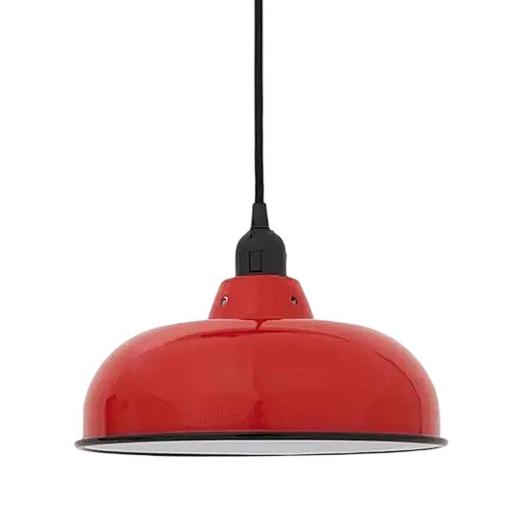 LÁMPARA DE METAL ESMALTADO ROJO ESTILO MARINERO D7539 [1]