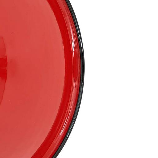 LÁMPARA DE METAL ESMALTADO ROJO ESTILO MARINERO D7539 [2]