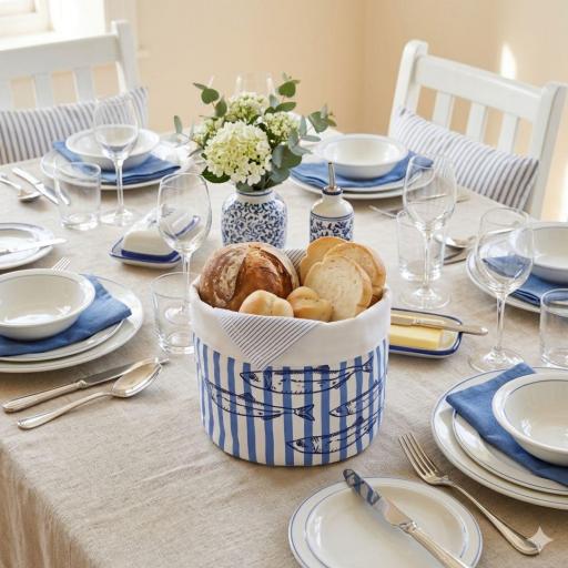 CESTA DE PAN NÁUTICA ALGODÓN BATELA [0]