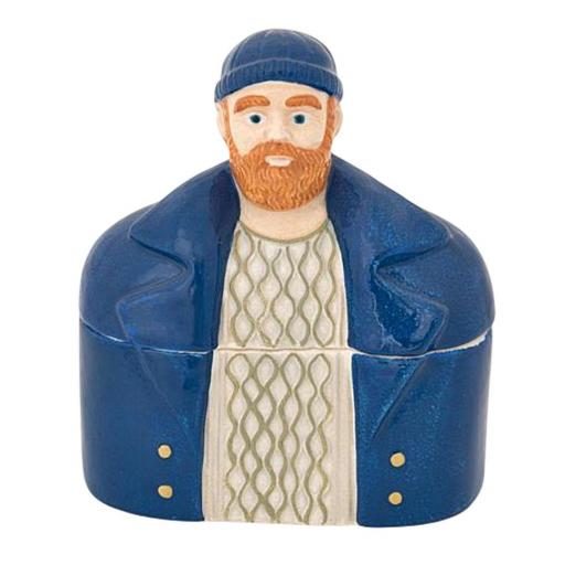 CAJA DECORATIVA PESCADOR AZUL BATELA