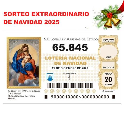 LOTERÍA DE NAVIDAD 2025 -DÉCIMO DE CASA REINAL TERMINADO EN 5
