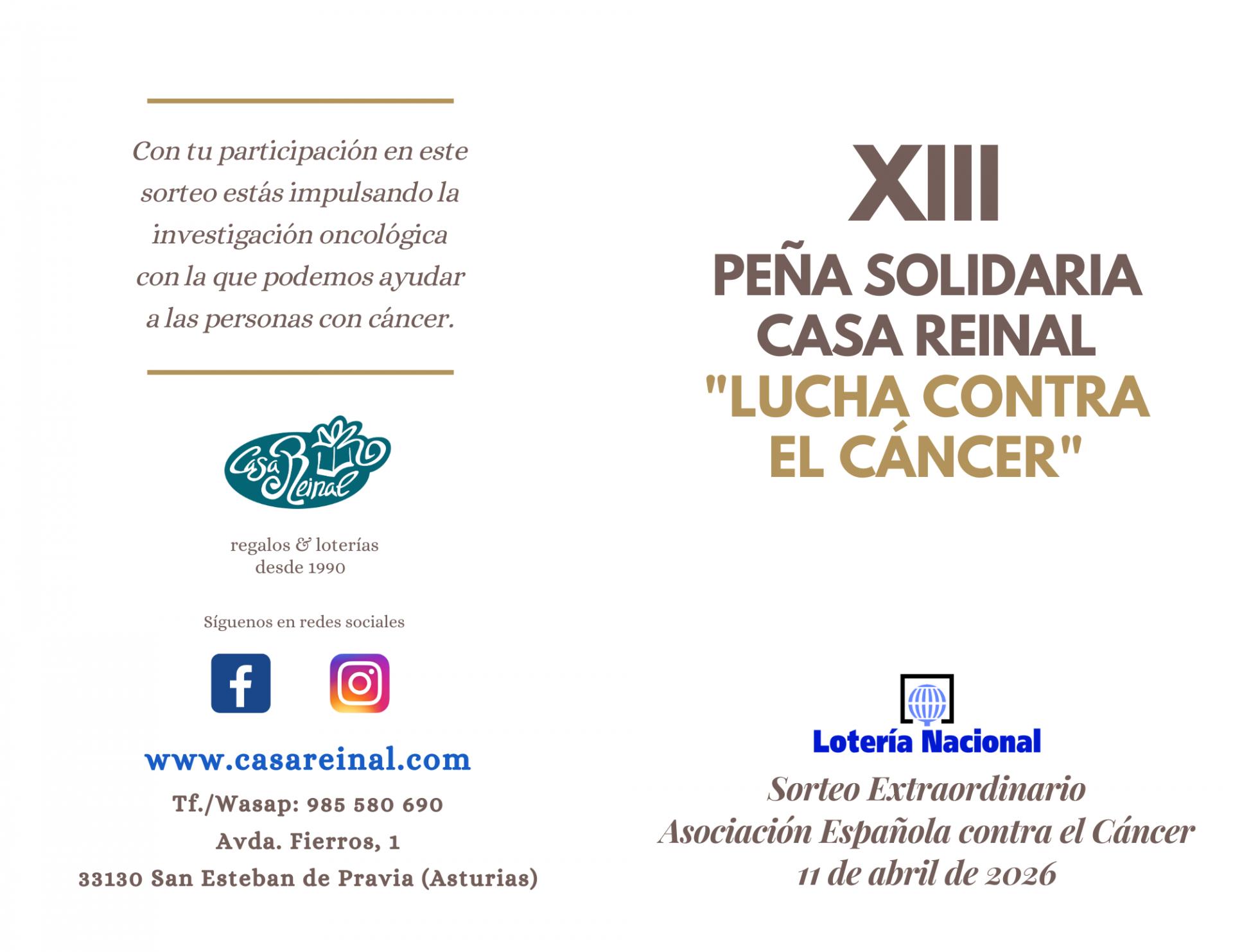 PARTICIPACIÓN PEÑA SOLIDARIA “LUCHA CONTRA EL CÁNCER”