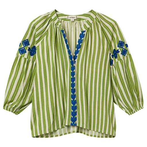 CAMISA BORDADA BOHO DE RAYAS LATIDO [1]