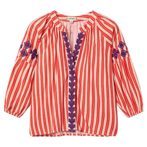 CAMISA BORDADA BOHO DE RAYAS LATIDO [3]