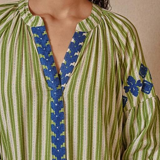 CAMISA BORDADA BOHO DE RAYAS LATIDO [4]