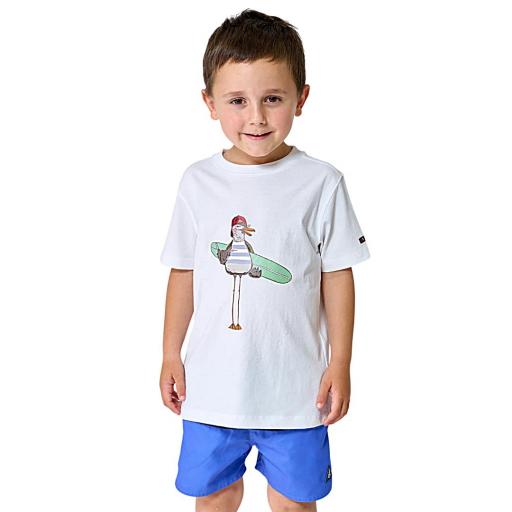 CAMISETA INFANTIL GAVIOTA SURFERA BATELA N1921 [0]