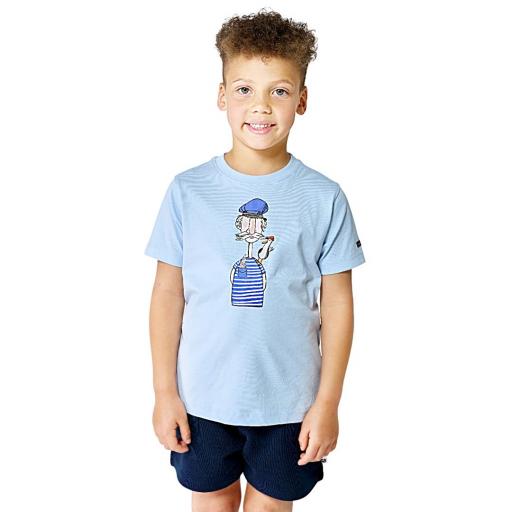 CAMISETA NIÑO UNISEX BATELA MARINERO Y GAVIOTA [1]