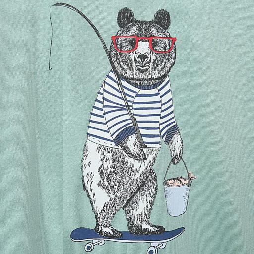 CAMISETA NIÑO MANGA LARGA BATELA OSO PESCADOR N1933 |* [1]