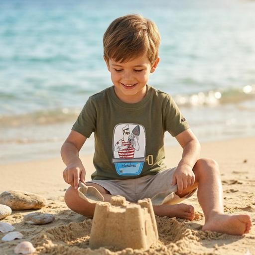 CAMISETA INFANTIL BATELA LATA MARINERA