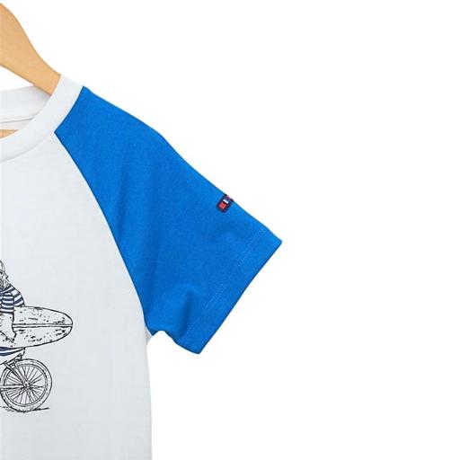 CAMISETA INFANTIL BATELA SURF BICOLOR [2]