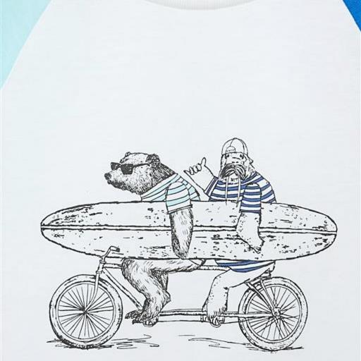 CAMISETA INFANTIL BATELA SURF BICOLOR [3]