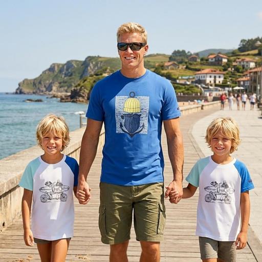 CAMISETA INFANTIL BATELA SURF BICOLOR [0]