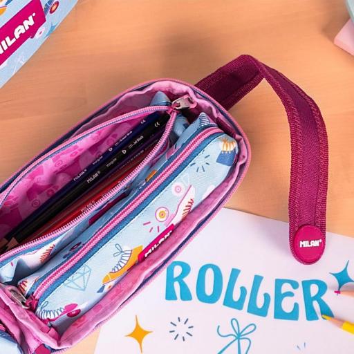 PLUMIER ESCOLAR MILAN ROLLER LLENO CON 4 ESTUCHES EXTRAIBLES [2]