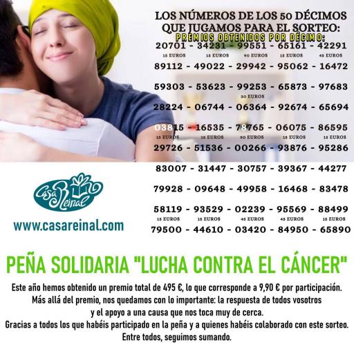 PARTICIPACIÓN PEÑA SOLIDARIA “LUCHA CONTRA EL CÁNCER”