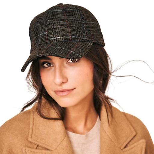 GORRA VISERA MUJER CUADROS ESCOCÉS