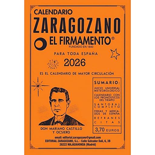 CALENDARIO ZARAGOZANO DE BOLSILLO 2026