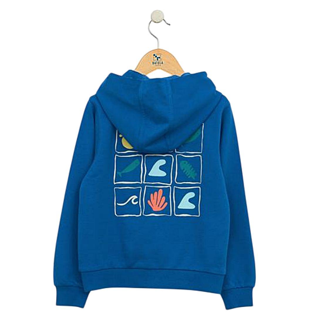 SUDADERA NIÑO CAPUCHA CREMALLERA BATELA
