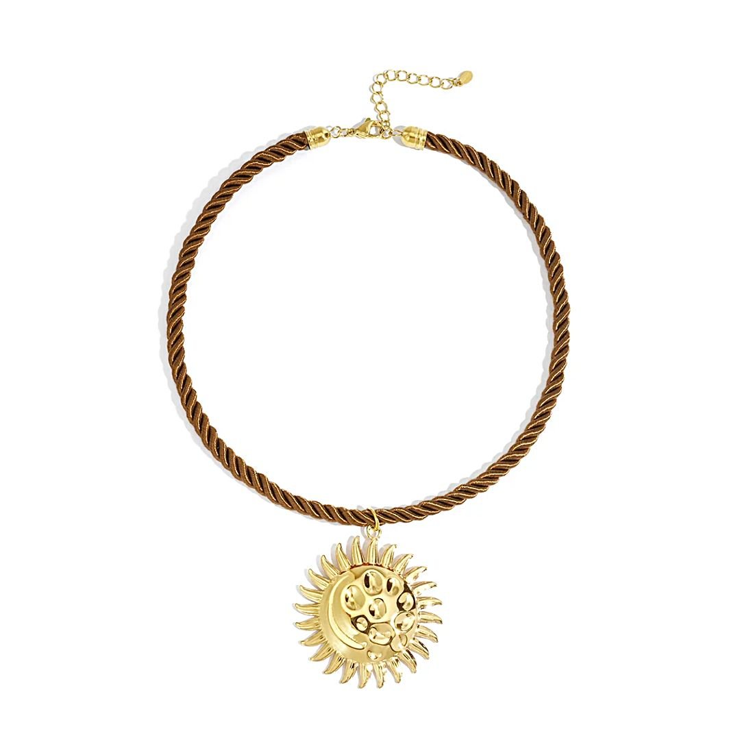 collar-sol-cordon-dorado-acero-inoxidable-casa-reinal