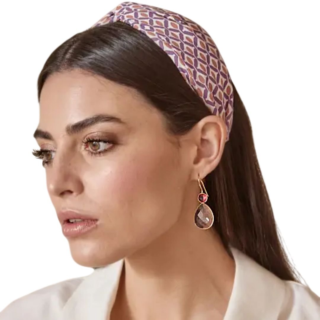 pendientes gota Latido cristal facetado colores baño oro mujer Casa Reinal