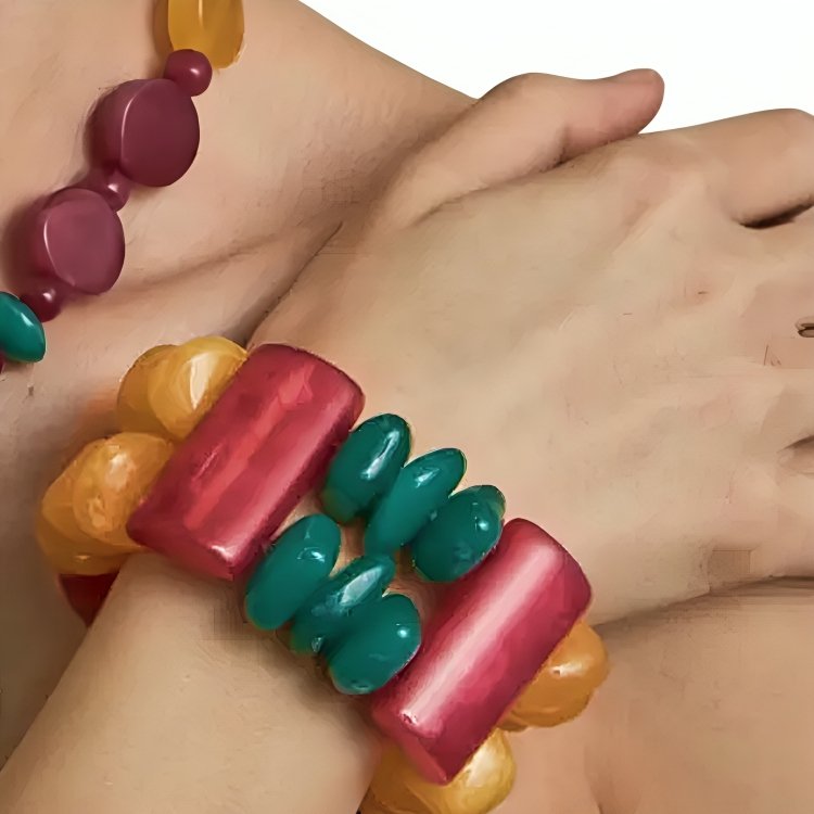 pulsera colores volumen latido mujer multicolor rigida llamativa Casa Reinal