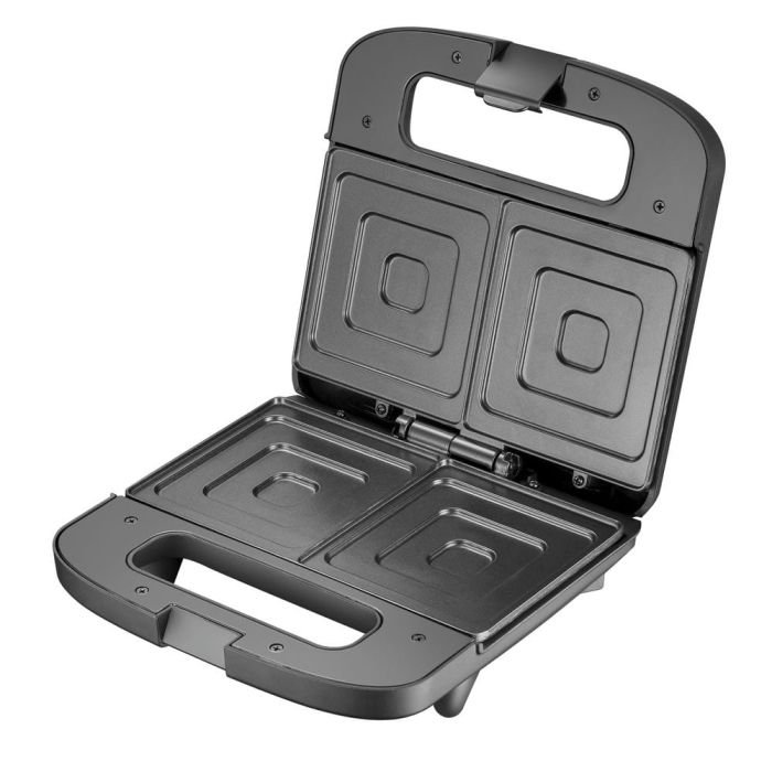 Sandwichera eléctrica Küken 750W blanca con placas antiadherentes y capacidad para dos sándwiches