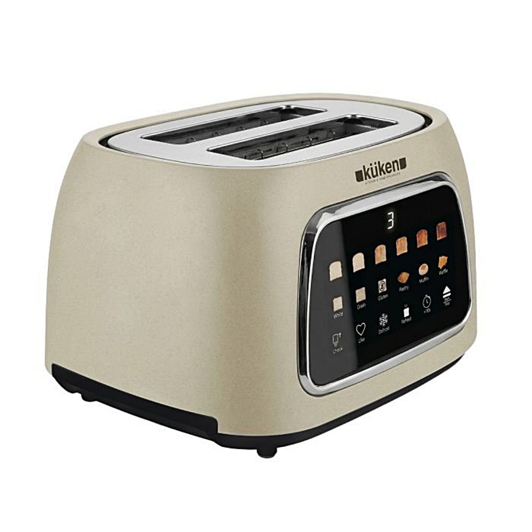 Tostadora digital vintage crema Küken 800 W para dos rebanadas
