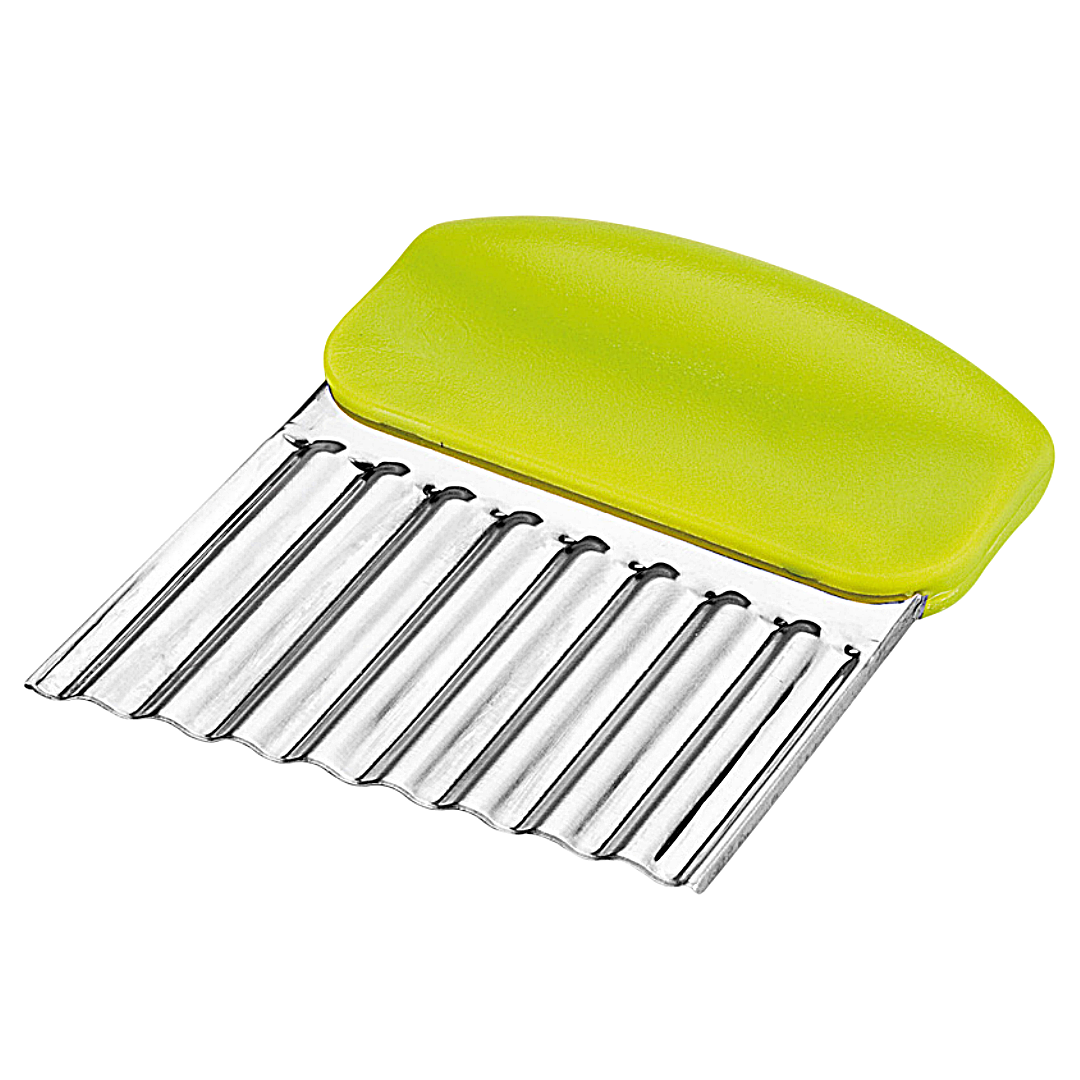 Cortador ondulado de verduras y patatas IBILI con hoja de acero inoxidable y mango ergonómico verde 729900