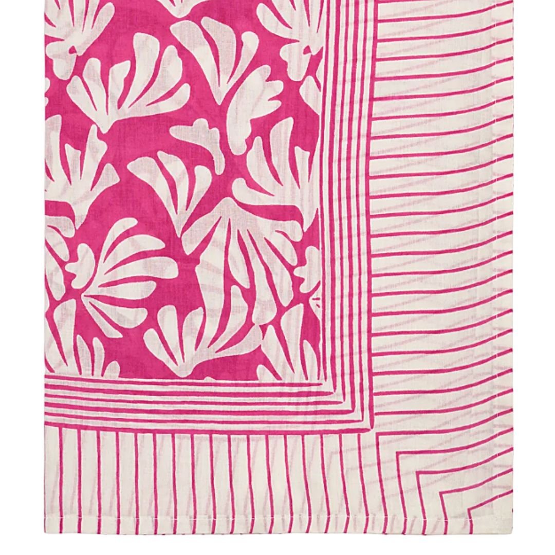 foulard Batela algas algodón rosa 80x180 estilo marinero
