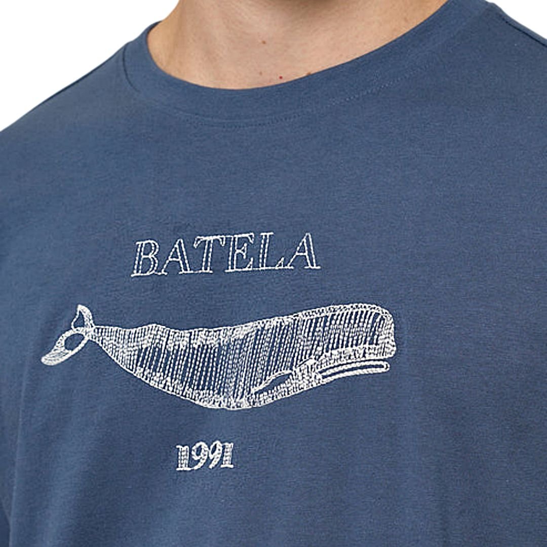 Camiseta hombre Batela A2001 algodón 220 g con ballena bordada
