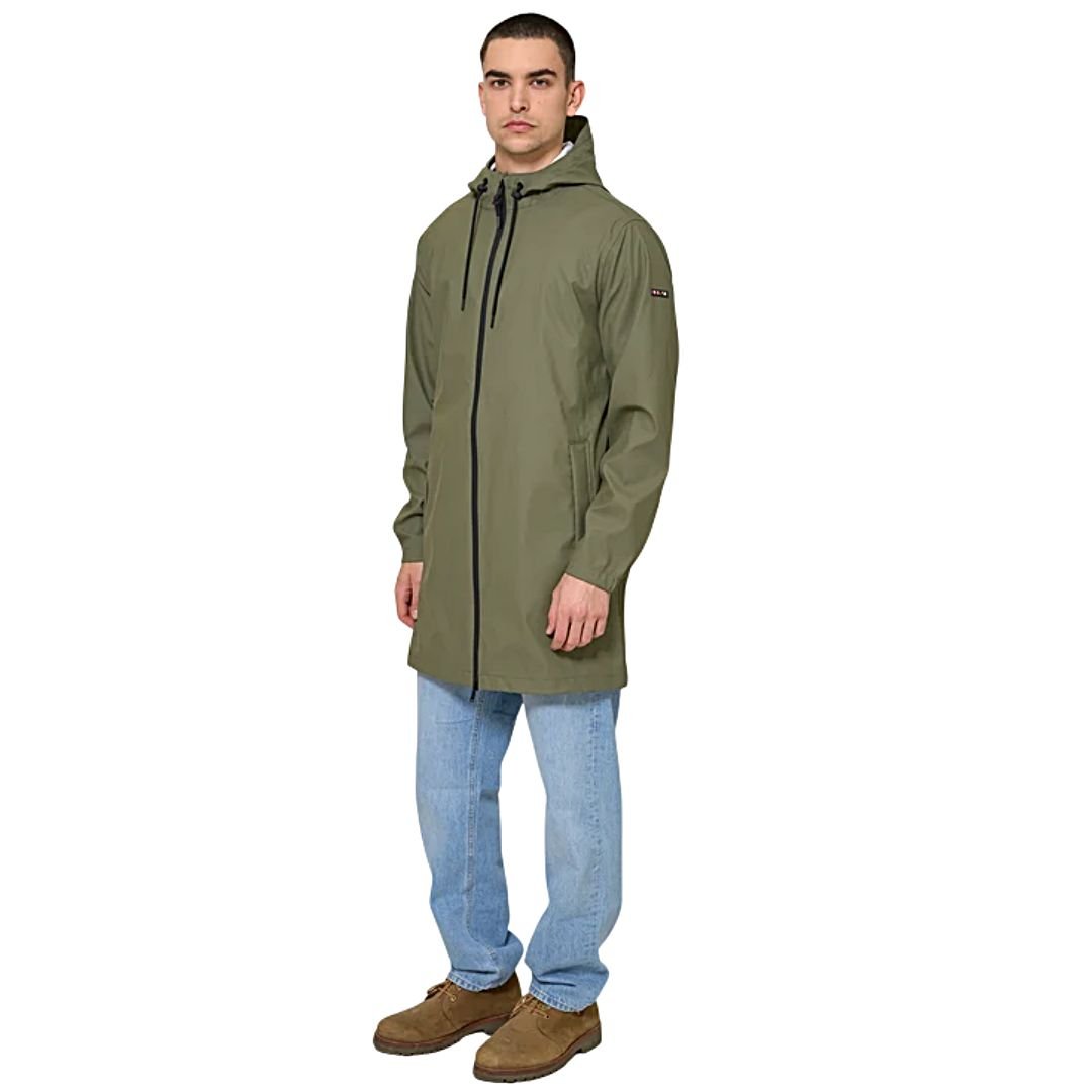 Chubasquero impermeable hombre Batela C3224 verde con capucha