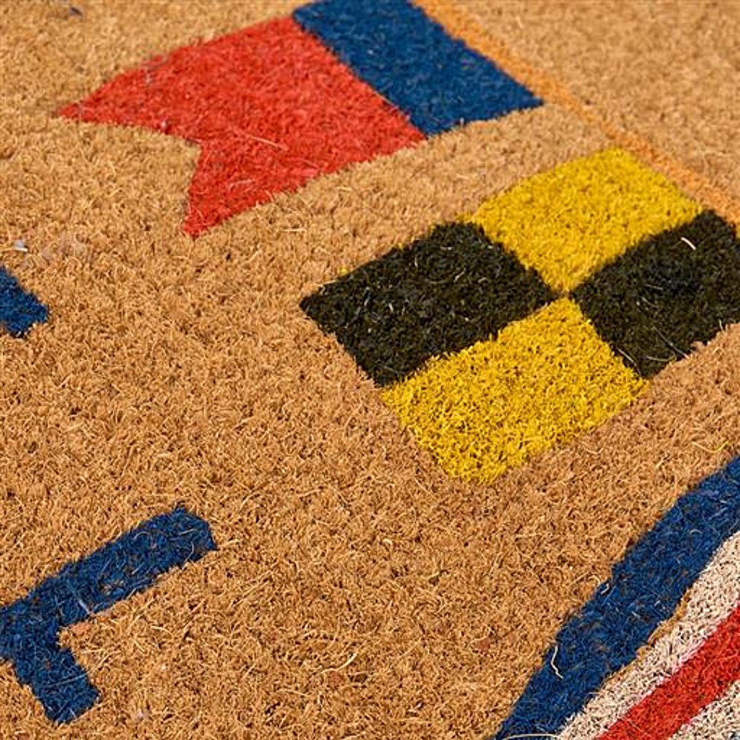 Felpudo con banderas náuticas de Batela  D1352 45X75cm