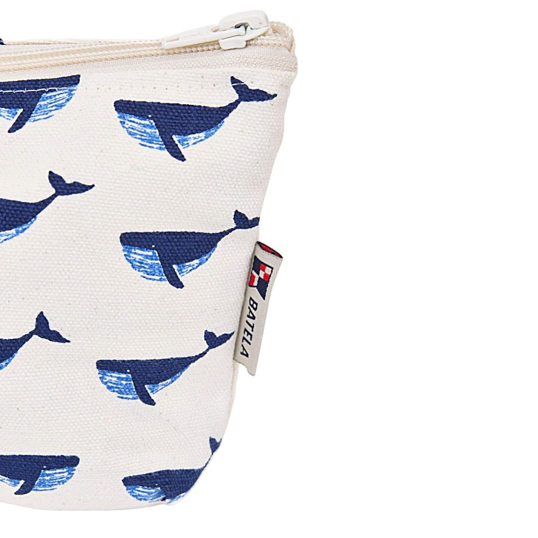 neceser ballenas batela algodón 24x13 cm estampado marino