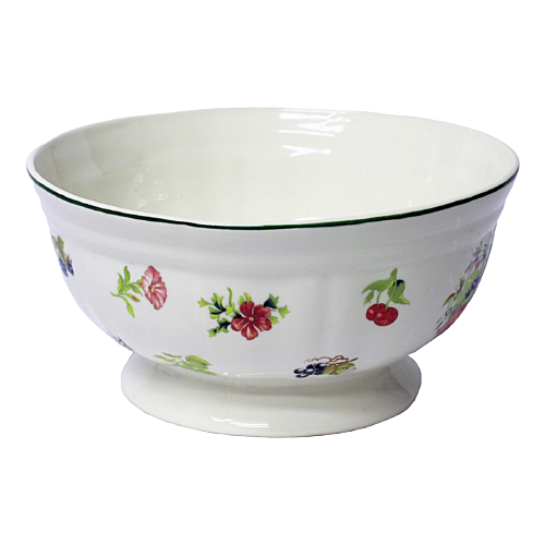 ensaladera san claudio flores y frutas vajilla clasica