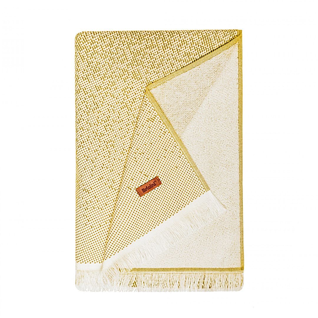 Toalla de playa Monterosso 90x180 cm 380 gr/m² algodón suave con flecos y tejido antiarena