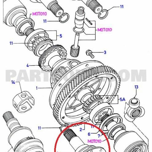 EJE TRANSMISION INTERIOR IZ FORD ESCORT 6076288 [2]
